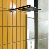 JTP Hix Brushed Bronze Square Wall Mounted Rainfall Shower Head Lifestyle